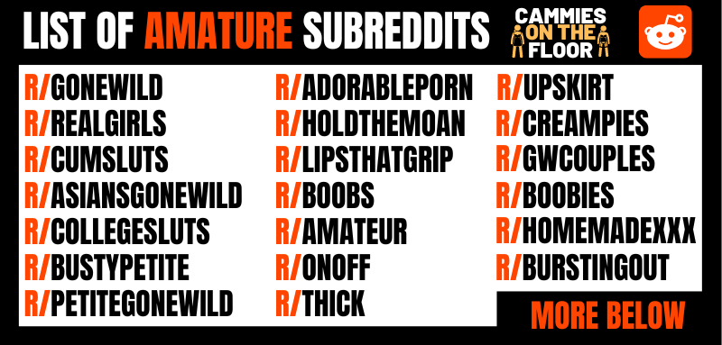 Amateur R - A Big List Of All The Amature Porn Subreddits