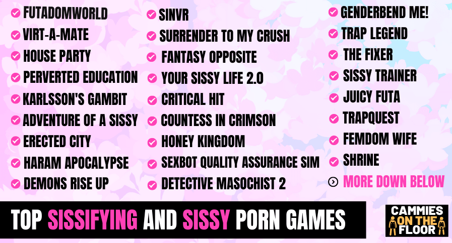Illustrated list of the top sissy porn games.